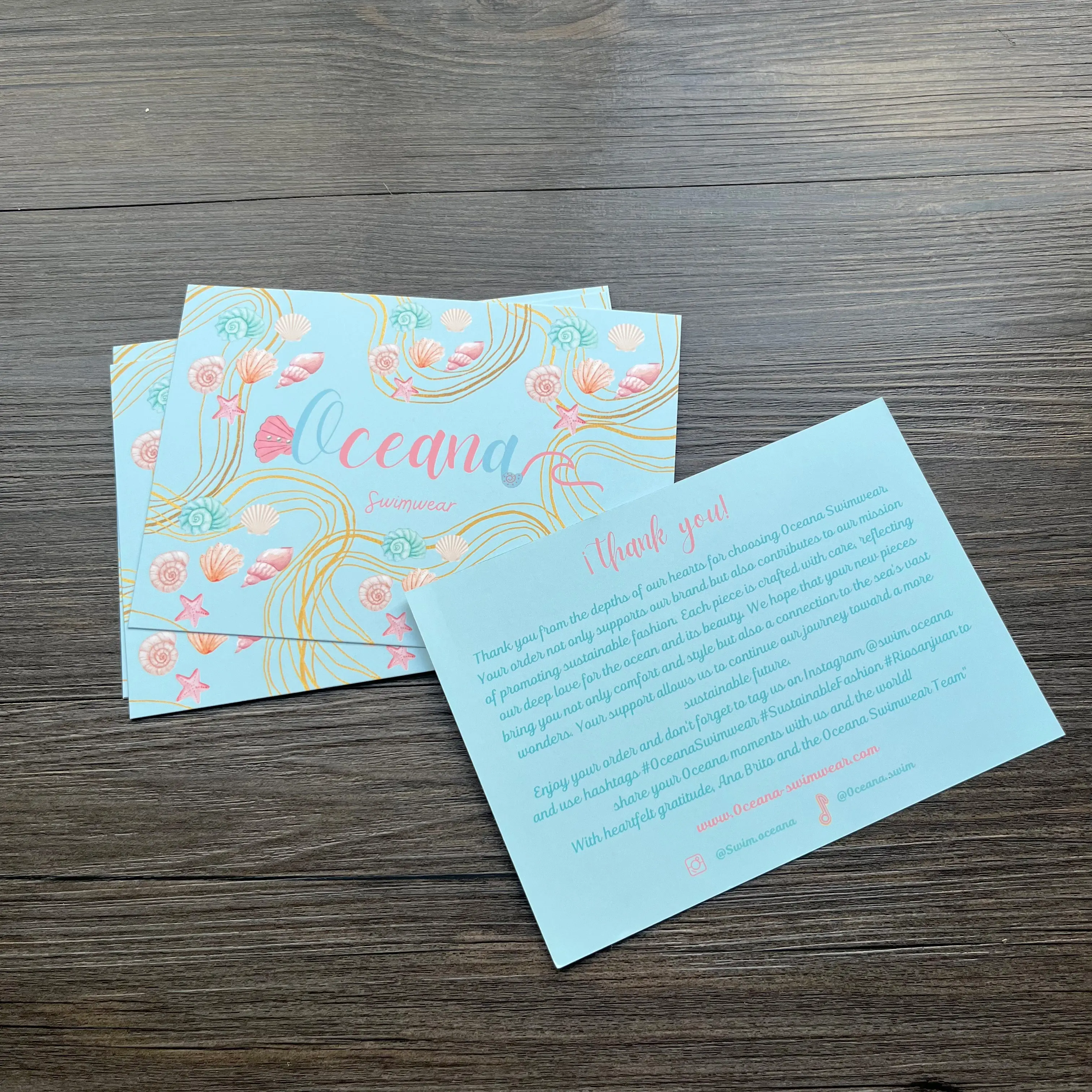 10x15cm standard size business thank you card w...