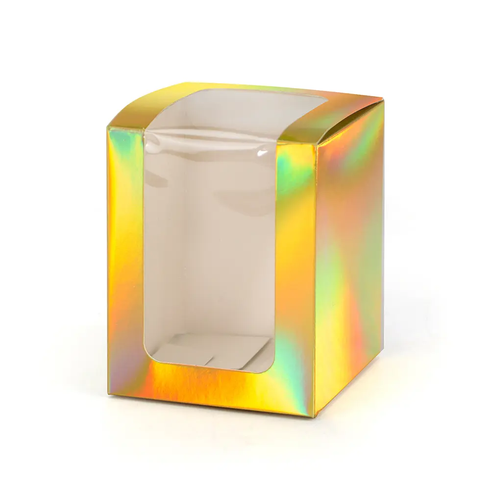 8x8x10cm pvc window paper box facial cream candy packaging gift boxes for small business