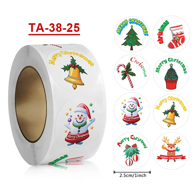 Christmas sticker roll