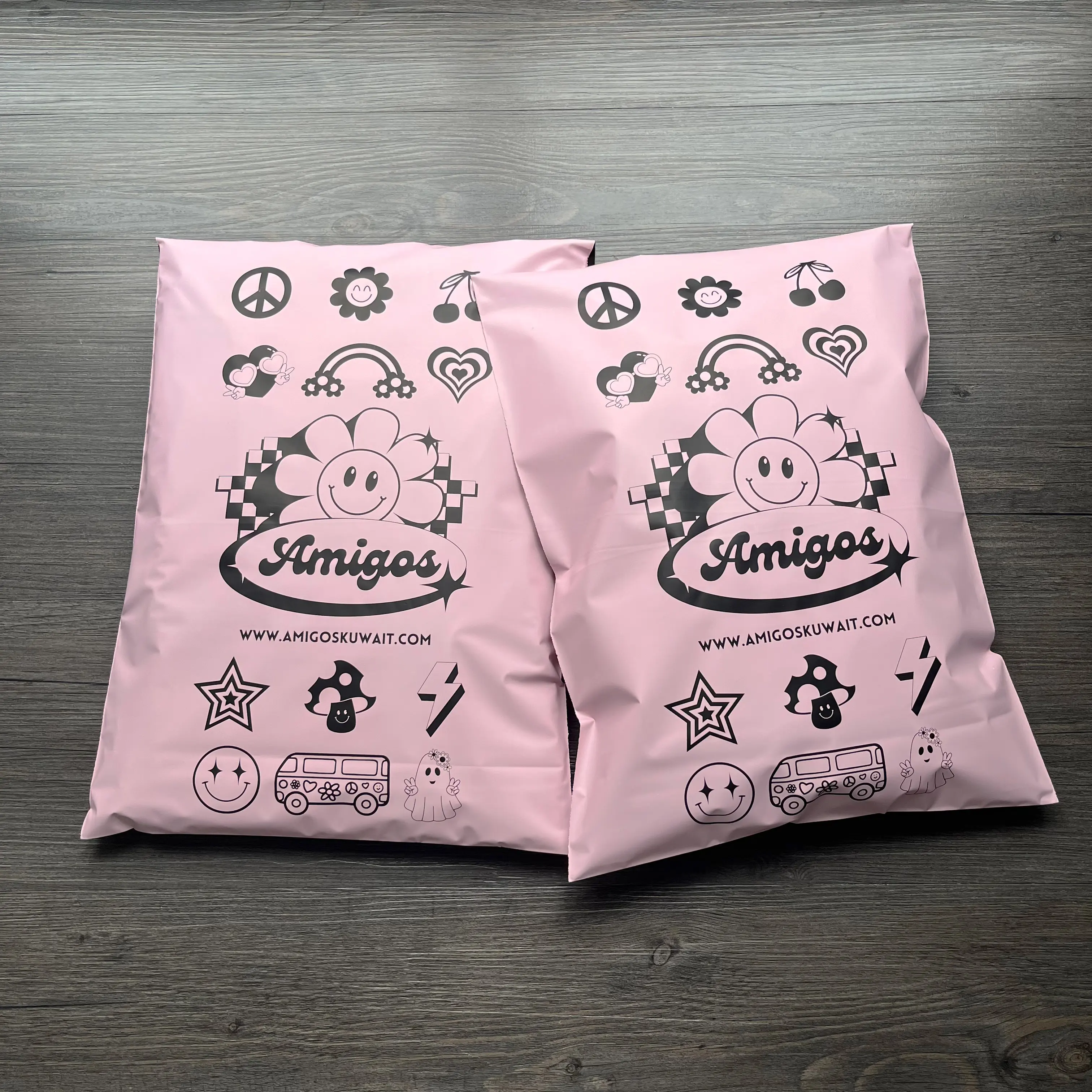 Matte pink poly mailer express shipping bags with logo custom Featured Image