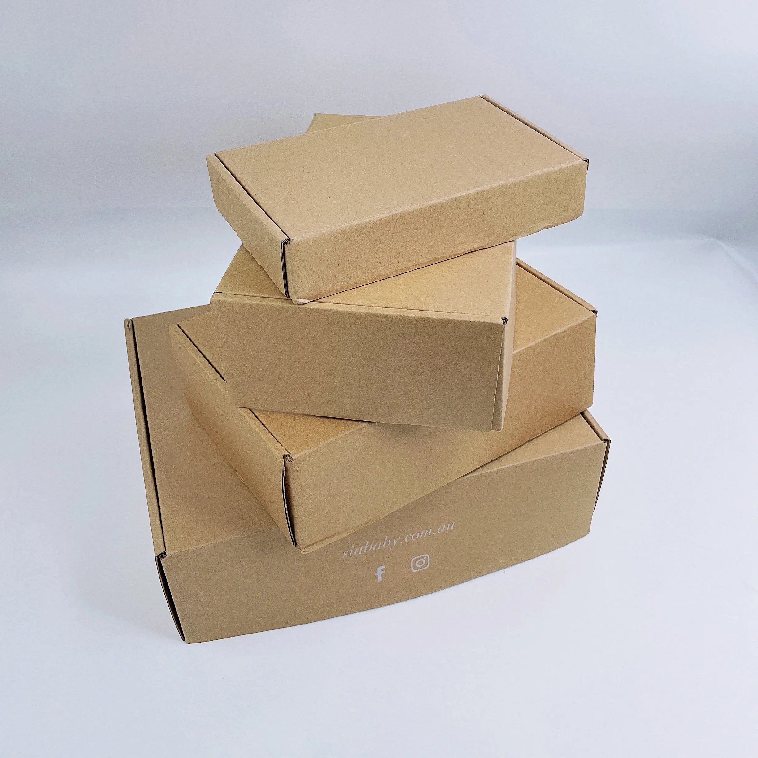 custom kraft brown corrugated paper shipping box