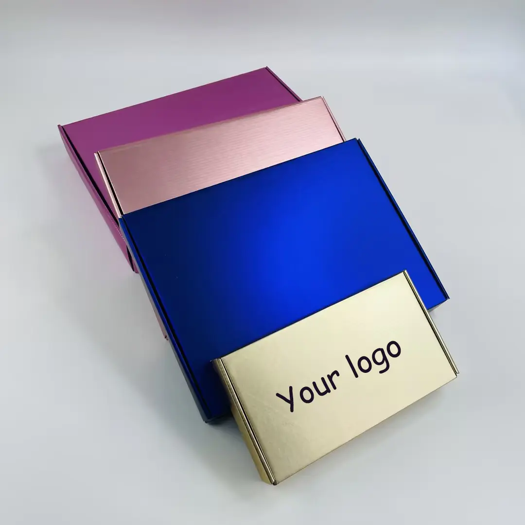 Luxury gold express courier paper box with custom logo