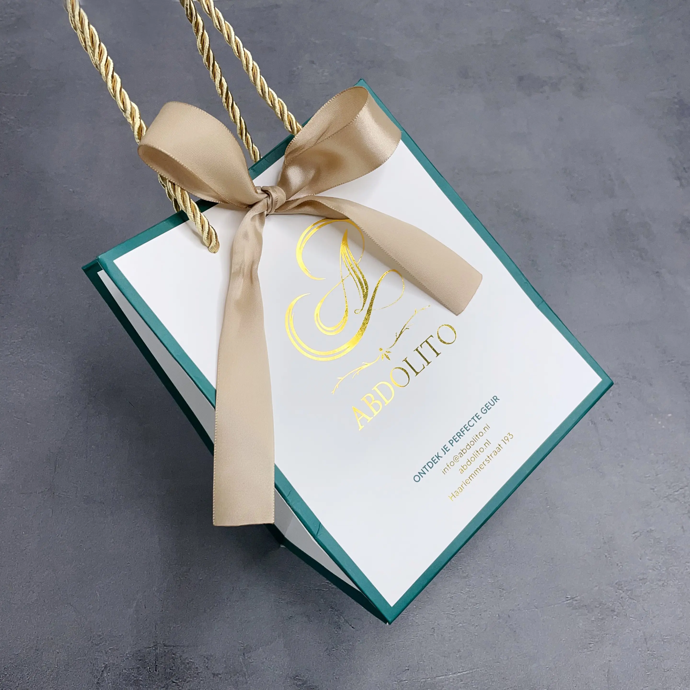 Retail Bags Custom Logo Small Gift Bags With Ribbon