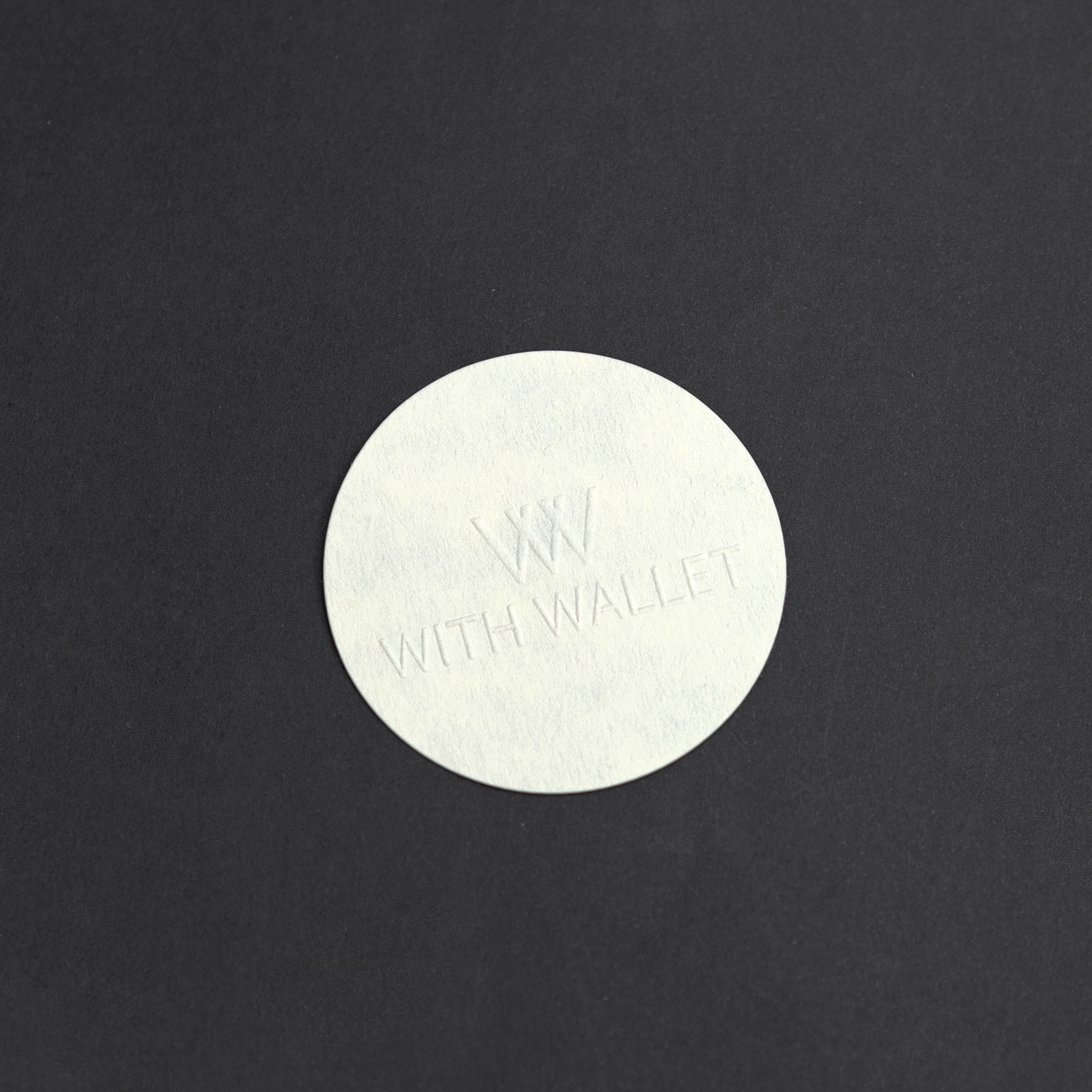 embossed round sticker 