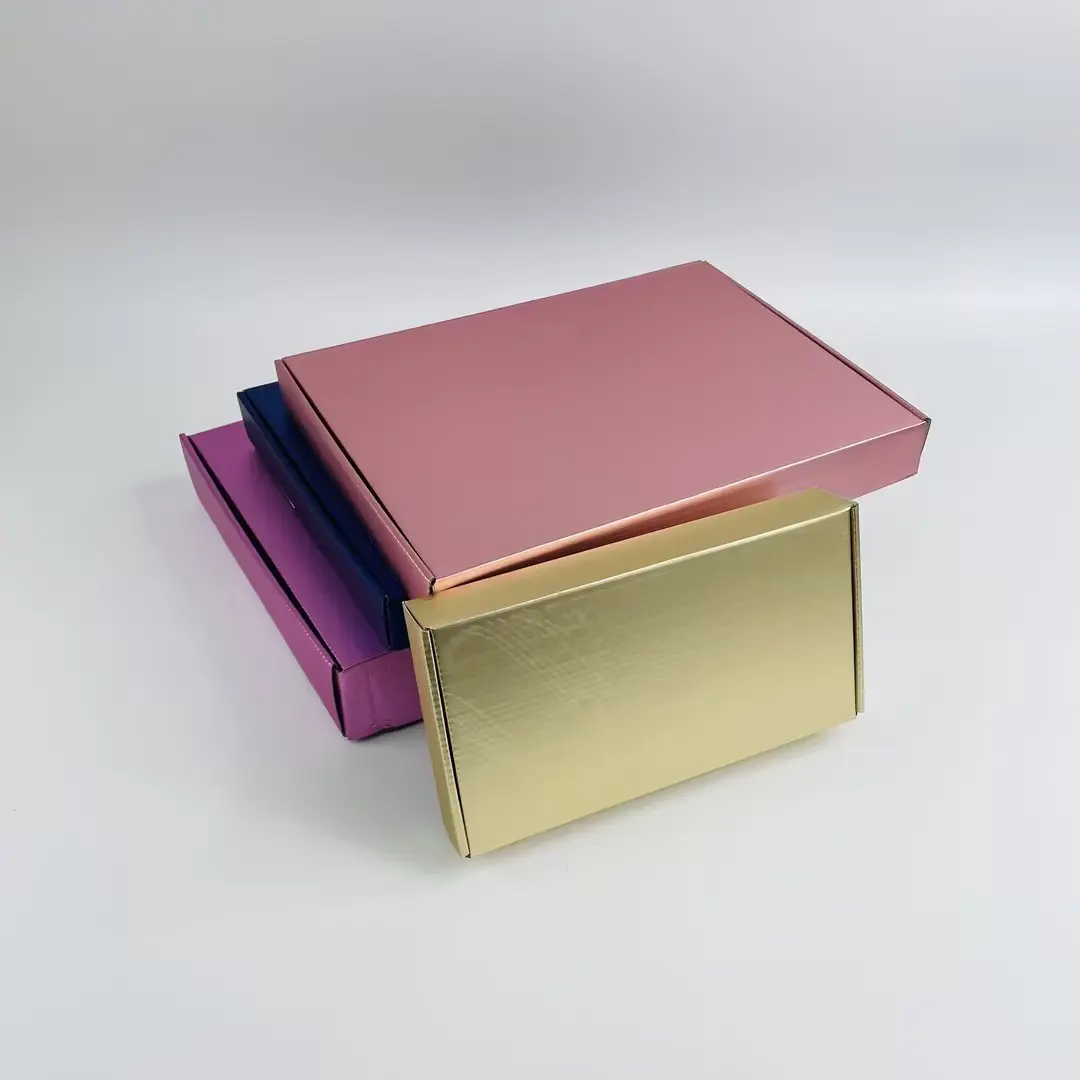 Luxury gold express courier paper box with custom logo