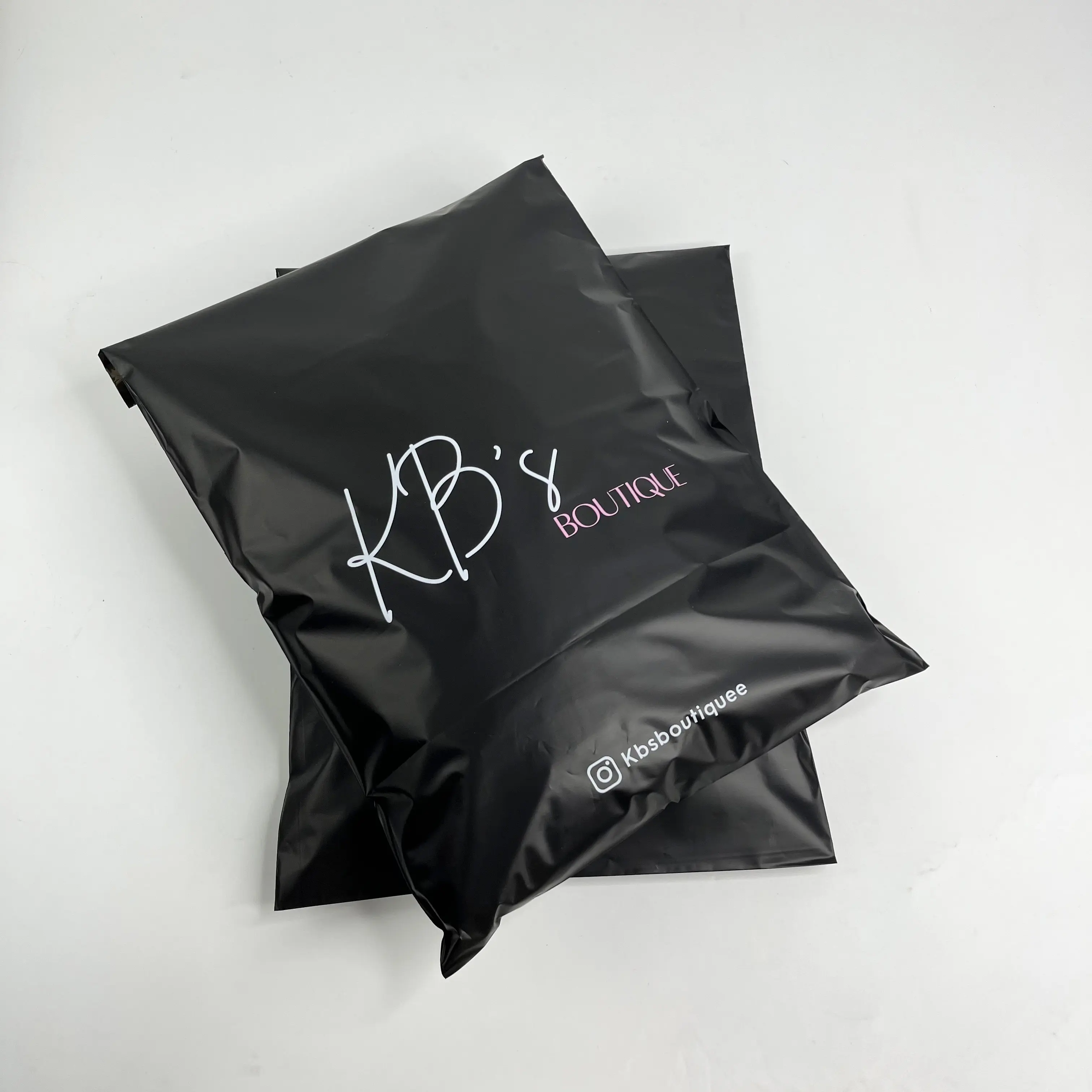 12x16inch Custom logo black shipping bag for online business Featured Image