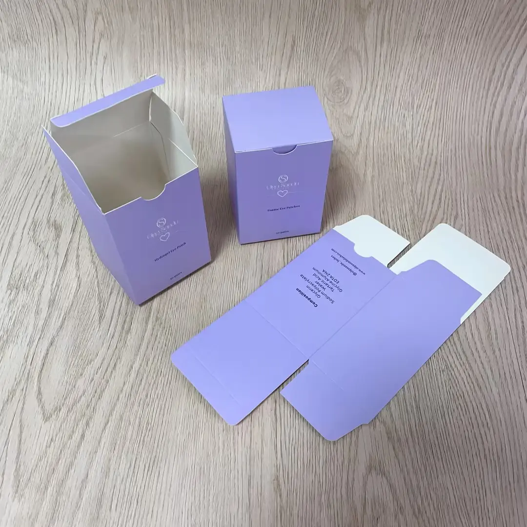 Wholesale luxury purple paperboard boxes with custom logo