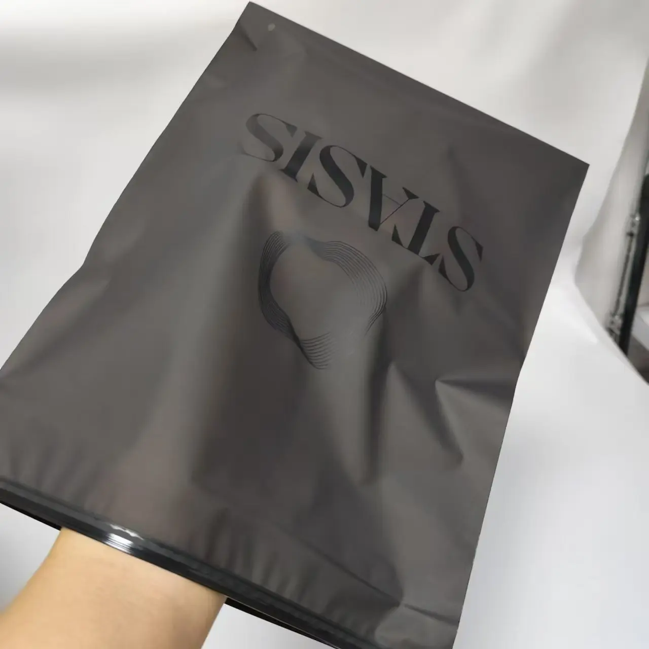 translucent black zipper bag-30x40cm